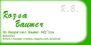 rozsa baumer business card